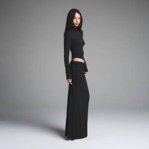 SKIMS Cloud Long Skirt Onyx NWT XL